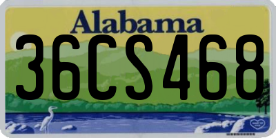 AL license plate 36CS468