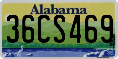 AL license plate 36CS469