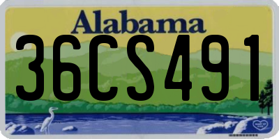 AL license plate 36CS491