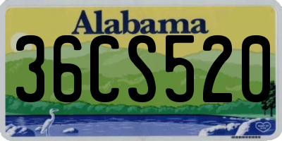 AL license plate 36CS520