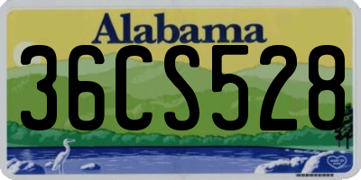 AL license plate 36CS528
