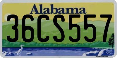 AL license plate 36CS557