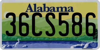 AL license plate 36CS586