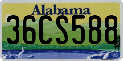AL license plate 36CS588