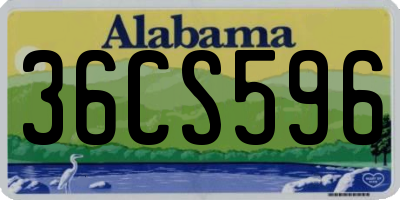 AL license plate 36CS596