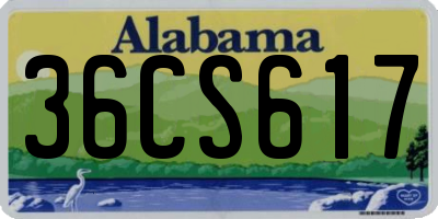AL license plate 36CS617