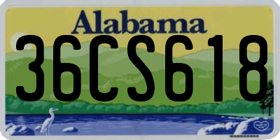AL license plate 36CS618