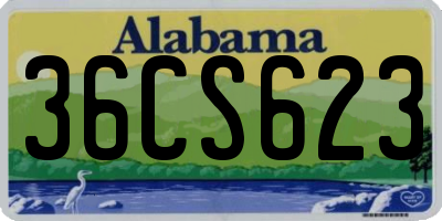 AL license plate 36CS623