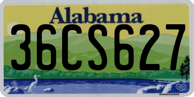 AL license plate 36CS627
