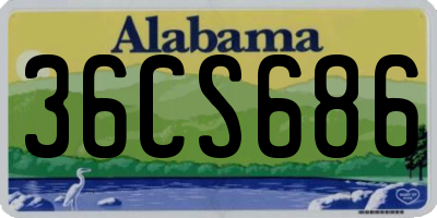 AL license plate 36CS686