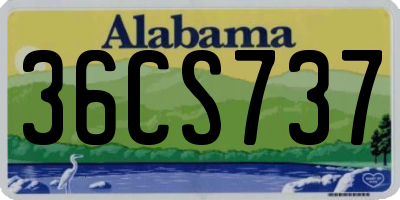 AL license plate 36CS737