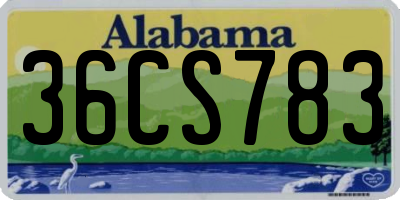 AL license plate 36CS783