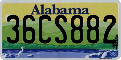 AL license plate 36CS882