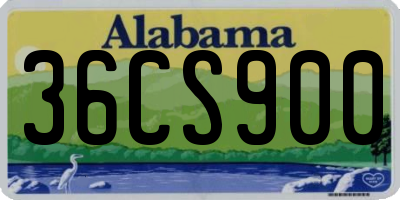 AL license plate 36CS900