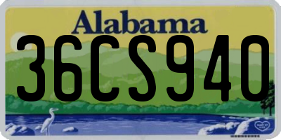 AL license plate 36CS940