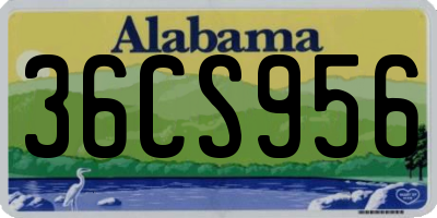 AL license plate 36CS956
