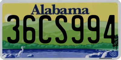 AL license plate 36CS994