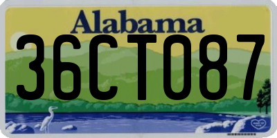 AL license plate 36CT087