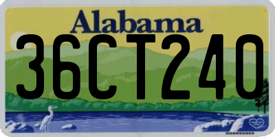 AL license plate 36CT240