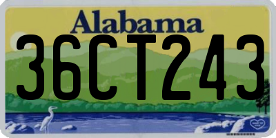 AL license plate 36CT243