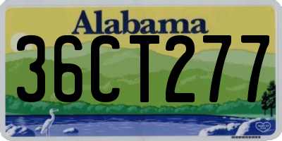 AL license plate 36CT277