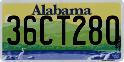 AL license plate 36CT280