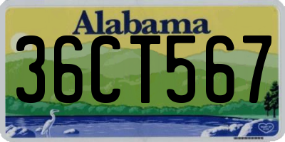 AL license plate 36CT567