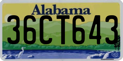 AL license plate 36CT643