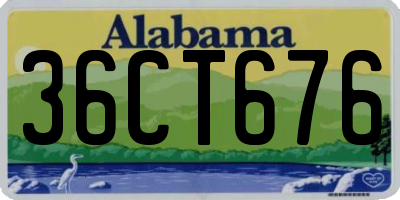 AL license plate 36CT676