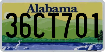 AL license plate 36CT701
