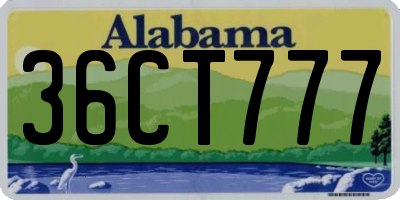 AL license plate 36CT777