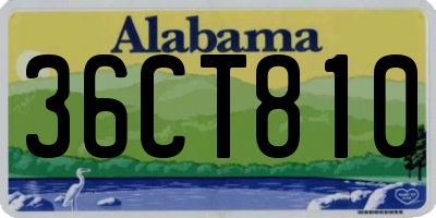 AL license plate 36CT810