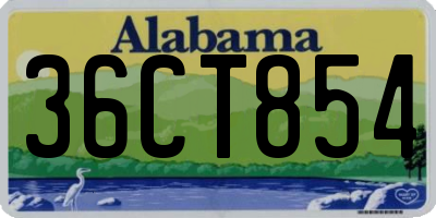 AL license plate 36CT854