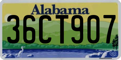 AL license plate 36CT907