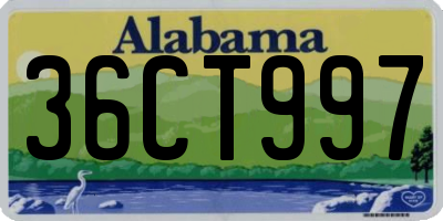 AL license plate 36CT997