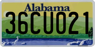 AL license plate 36CU021