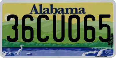 AL license plate 36CU065