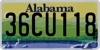 AL license plate 36CU118