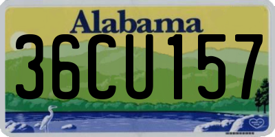 AL license plate 36CU157