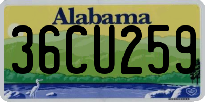 AL license plate 36CU259