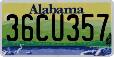AL license plate 36CU357