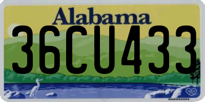 AL license plate 36CU433