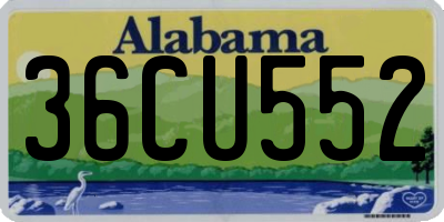 AL license plate 36CU552