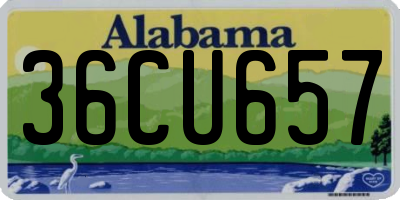 AL license plate 36CU657