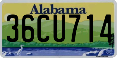 AL license plate 36CU714