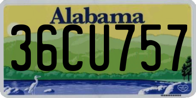 AL license plate 36CU757