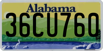 AL license plate 36CU760