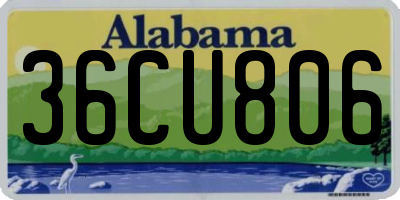 AL license plate 36CU806