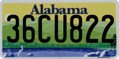 AL license plate 36CU822