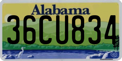 AL license plate 36CU834